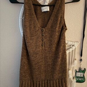 Universal Thread V-Neck Brown Sweater Vest